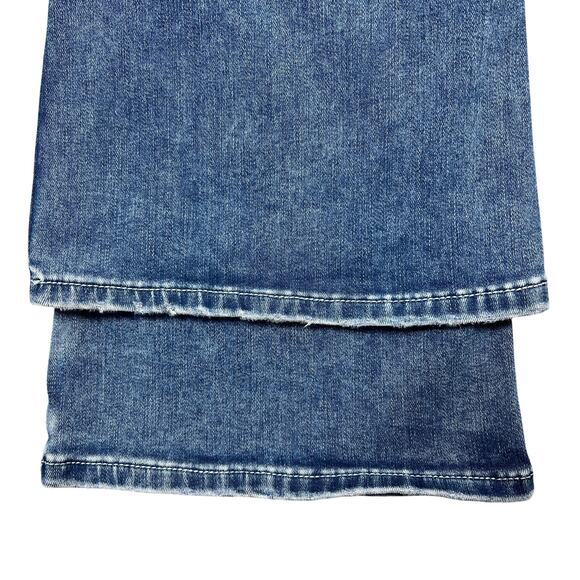 Aerie Denim Baby Flare Jeans Women Medium Stretchy Trouser Elastic Waist READ - Picture 10 of 15